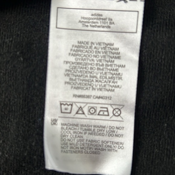 Women’s Adidas jacket. Black with white trim. Size large. - Picture 5 of 5